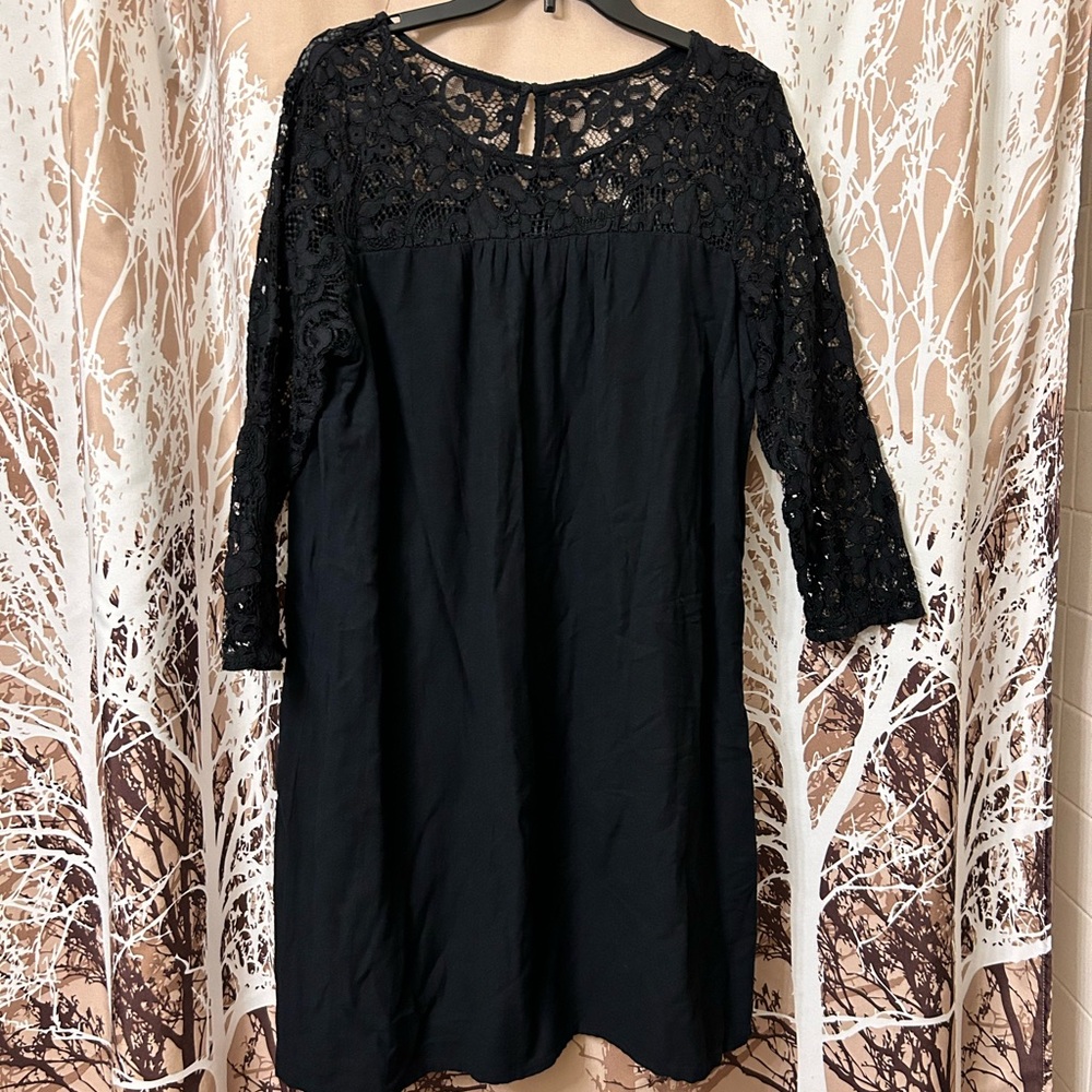 Old Navy Elegant Black Lace XL Tall Dress